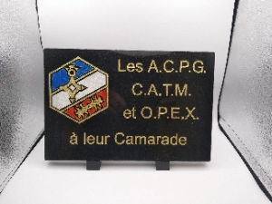 Plaque funéraire ACPG CATM OPEX