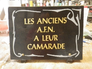 PLaque anciens AFN à leur camarade