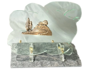 plaque funéraire en plexi