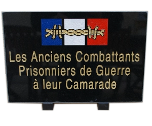 plaque funéraire à poser anciens combattants